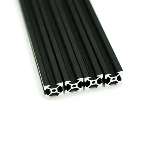 Aluprofile Iverntech 4 Stück 700 mm 2020 V Typ Schwarz