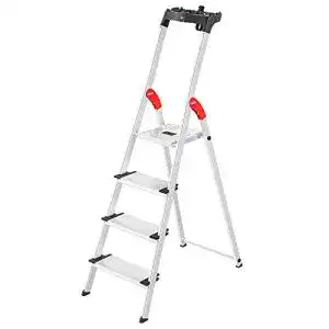 Aluleiter Hailo L80 ComfortLine Alu-Sicherheits-Stehleiter bis 150 kg