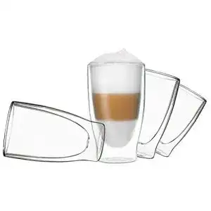 Doppelwandige Gläser DUOS 4X 400ml Latte Macchiato Gläser Set