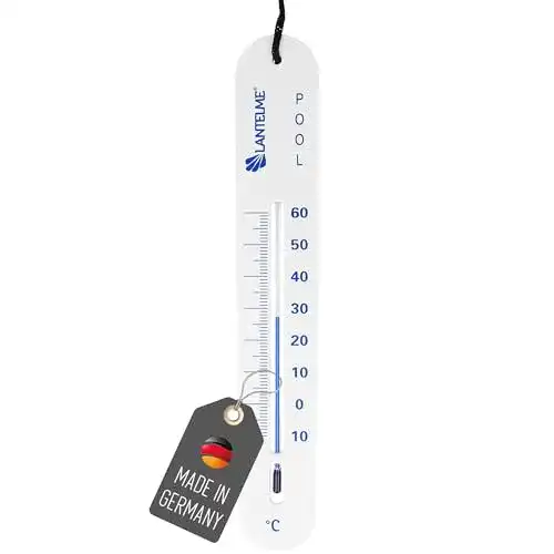 Poolthermometer Lantelme weiß Schwimmbad Pool sinkend Analog