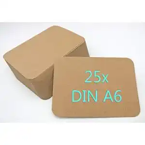 Bastelpapier Papermane 25er Pack Kraftpapier Kraftkarton Karten A6
