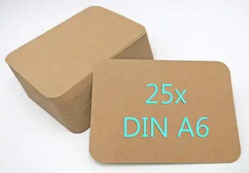 Bastelpapier Papermane 25er Pack Kraftpapier Kraftkarton Karten A6