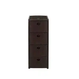Schubladenschrank Kreher Rollbarer aus Kunststoff, Rattan-Optik