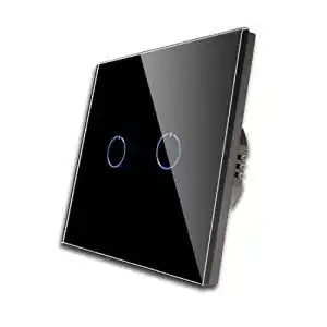 Touch-Lichtschalter CNBINGO Doppel Lichtschalter Schwarz