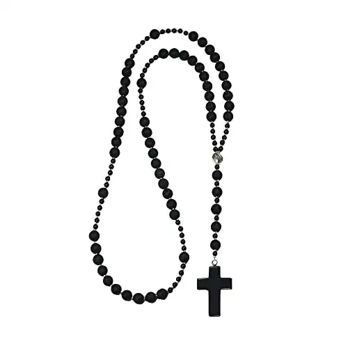 Gebetskette BabioKa Rosenkranz mit Vulkanischer Stein, Rosenkranz