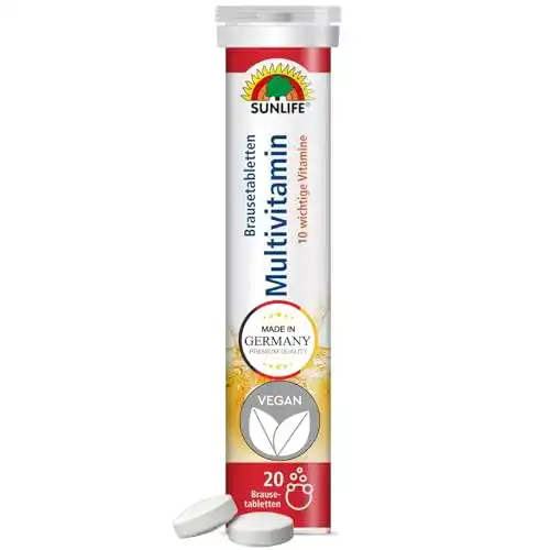 Vitamin-Brausetabletten Sunlife Multivitamin, Orangengeschmack