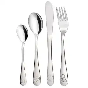 Kinderbesteck GRÄWE Set mit Tiermotiven, 4-teilig, Edelstahl