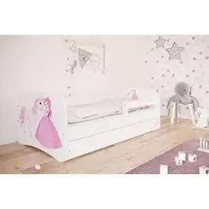Prinzessinnen-Bett Bjird Kinderbett Jugendbett mit Rausfallschutz
