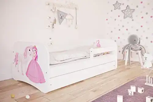 Prinzessinnen-Bett Bjird Kinderbett Jugendbett mit Rausfallschutz