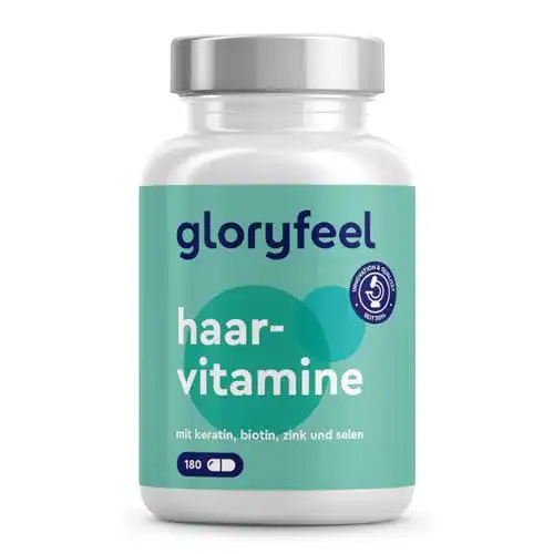 Haar-Vitamine gloryfeel Haar Vitamine, 24 Vitalstoffe, 180 Kapseln