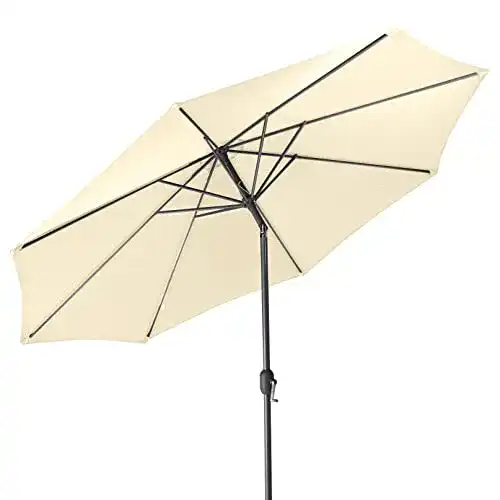 Sonnenschirm mit Kurbel Gartenfreude Sonnenschirm, creme