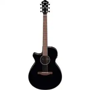 Ibanez-Gitarre Ibanez AEG50L Black High Gloss Linkshänder