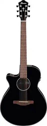 Ibanez-Gitarre Ibanez AEG50L Black High Gloss Linkshänder