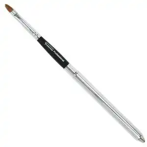 Lippenpinsel Fantasia mit Naturhaar, edler Makeup Pinsel in Silber