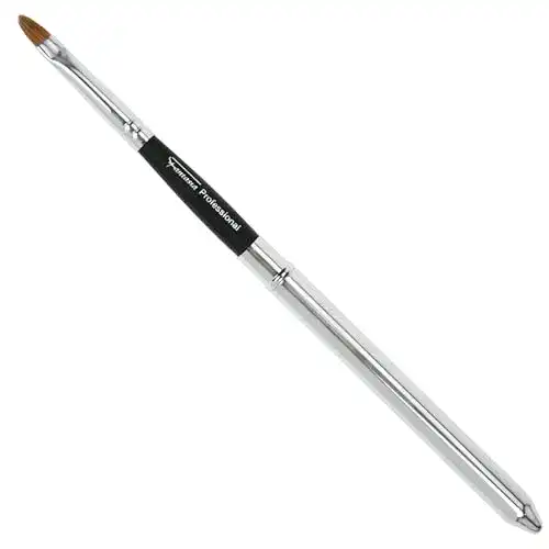 Lippenpinsel Fantasia mit Naturhaar, edler Makeup Pinsel in Silber