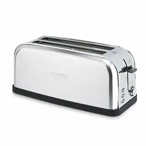 Doppel-Langschlitztoaster H.Koenig TOS28 Toaster, 3 Funktionen