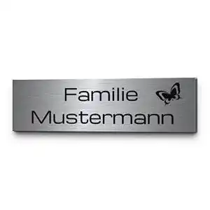 Klingelschild CHRISCK design Edelstahl mit Gravur