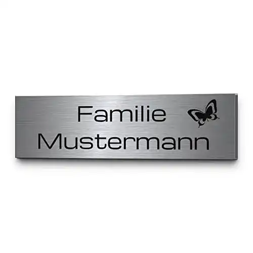 Türschild CHRISCK design Edelstahl mit Gravur