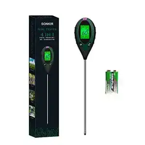 Bodentester SONKIR Boden-pH-Meter, 4-in-1-Bodenfeuchtigkeits-