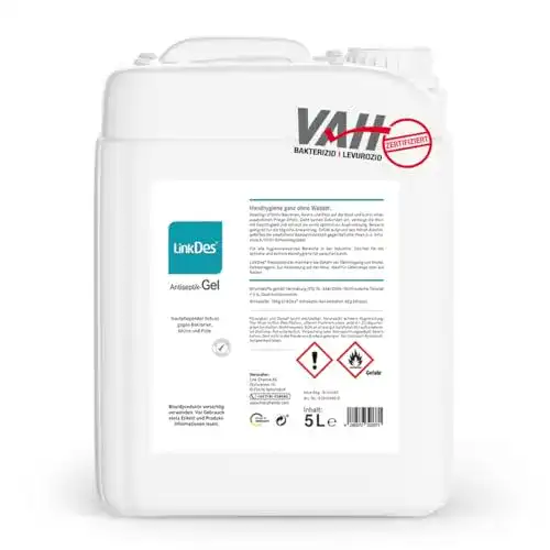 Die beste Desinfektionsgel-Nachfüllpackung LinkDes ® Antiseptik Gel, 5 L 2026 Test Bestseller Desinfektionsgel-Nachfüllpackung LinkDes ® Antiseptik Gel, 5 L