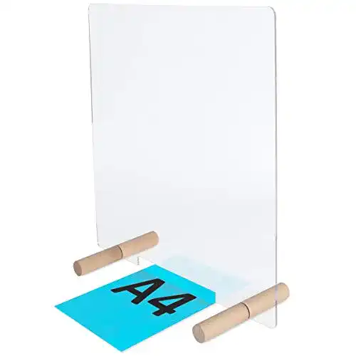 Spuckschutz 50×70 WANDKINGS Spuckschutz, stabile Füße Hartholz