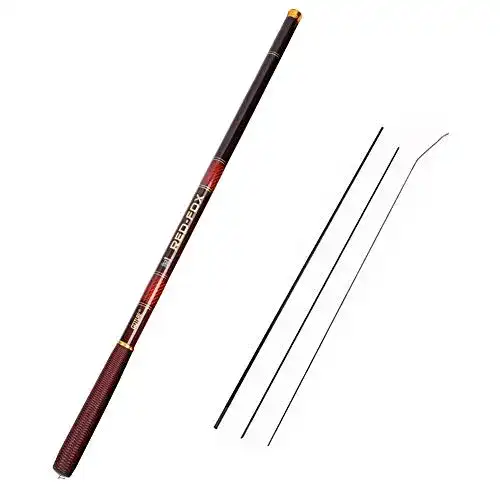 Stipprute Goture Tele-Pole Angelruten Teleskoprute Ultraleichte Kohlefaser mit 3 Top Stücke