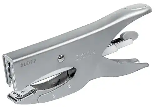 Heftzange Leitz , Für 40 Blatt, Ergonomisches Design aus Metall