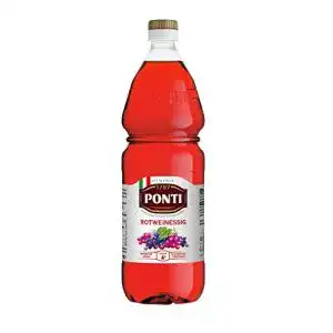 Rotweinessig Ponti Flasche, 4er Pack (4 x 1 l)