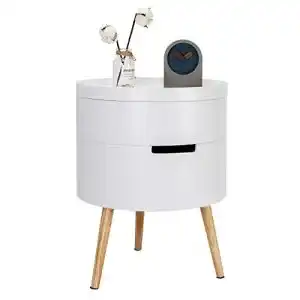 Nachttisch Holz WOLTU Beistelltisch TS50ws-1, mit Stauraum