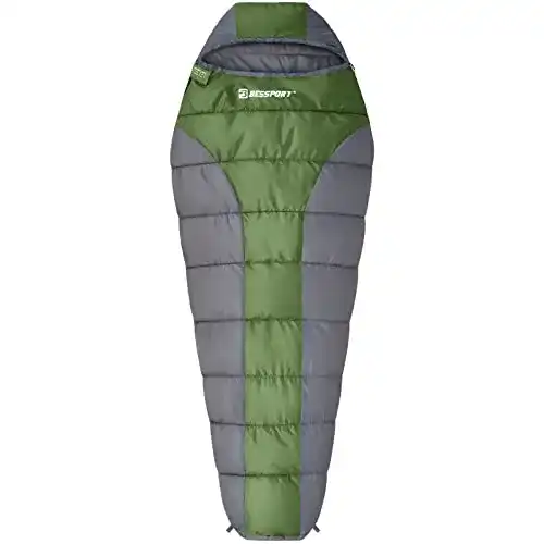 Mumienschlafsack Bessport Schlafsack Outdoor 3 Saison Klein