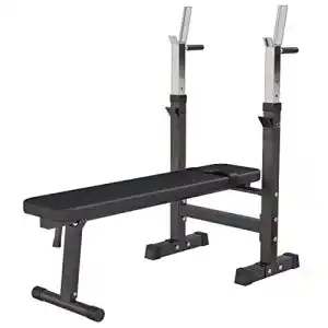 Hantelbank GORILLA SPORTS ® mit Ablage – Dip-Station, Verstellbar