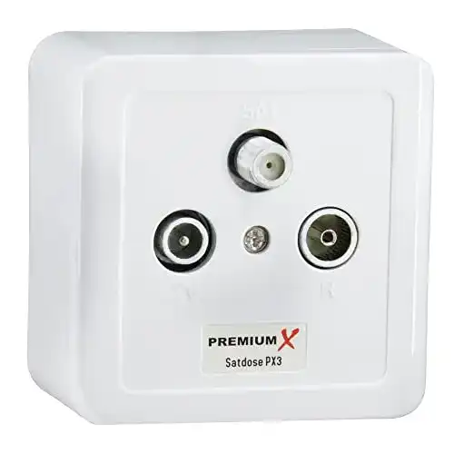 Antennendose PremiumX PX3 3-Fach Aufputz Unterputz