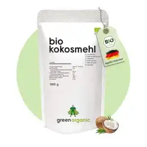 Kokosmehl greenorganic BIO PREMIUM – lower-Carb, 1000g