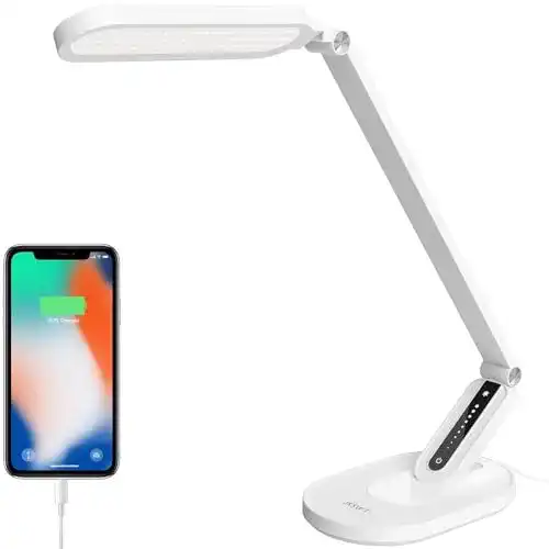 LED-Tischleuchte JKSWT Schreibtischlampe LED, 5 Farbmodi