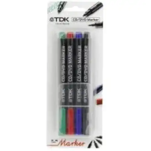 CD-Marker TDK CD/DVD Marker Stifte 4er Pack