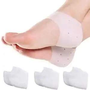 Fersenpolster LEZED Silikon Gel Socken Fersenschutz, 3 Paare