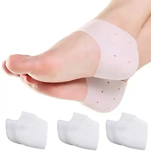 Fersenpolster LEZED Silikon Gel Socken Fersenschutz, 3 Paare
