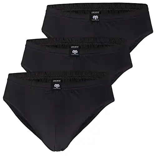 Sportslip Herren Ceceba Herren Sport 3er Pack Slip, Schwarz