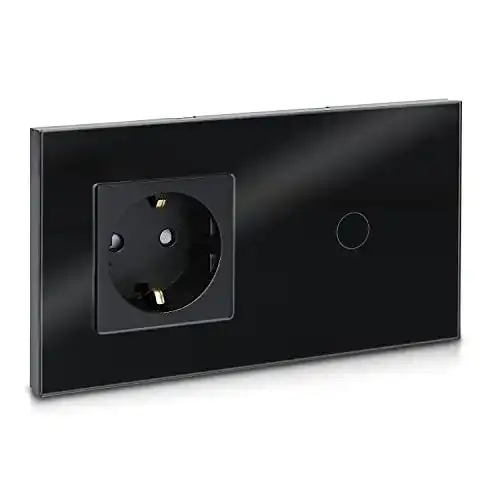 Die beste Touch-Lichtschalter Navaris, mit Schuko Steckdose, mit Glasrahmen 2026 Test Bestseller Touch-Lichtschalter Navaris, mit Schuko Steckdose, mit Glasrahmen