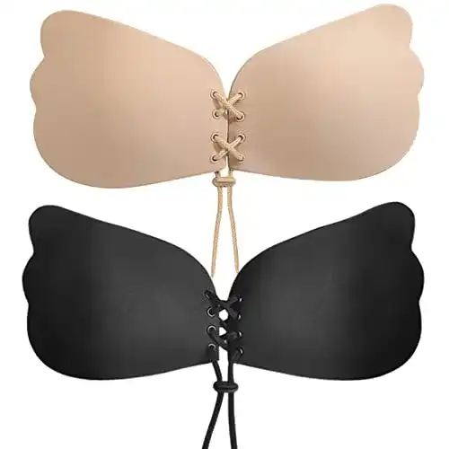 Trägerloser BH MELLIEX 2 Stück Klebe BH, Trägerlos Push Up