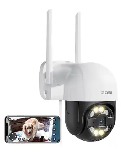 Zosi-Überwachungskamera ZOSI 1080p Außen WLAN PTZ Dome