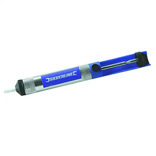 Entlötpumpe Silverline 633609 aus Metall 185 mm