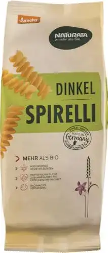 Dinkelnudeln Naturata Bio Spirelli, Dinkel hell (6 x 500 gr)