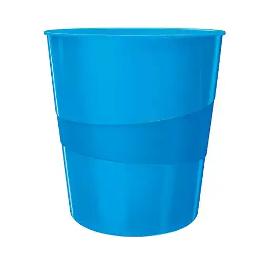 Papierkorb Leitz, 15 Liter, Kunststoff, Blau, WOW, 52781036