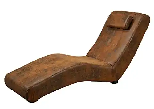 Relaxliege MASSIVMOEBEL24.DE Spleen, aus Polyester, Lederlook