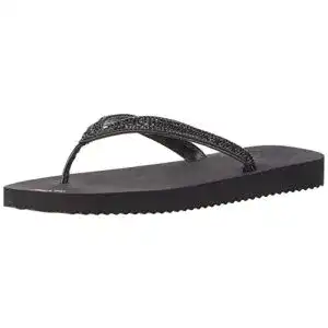 Flip-Flops Damen flip*flop Flip Glam Damen Zehentrenner, Schwarz