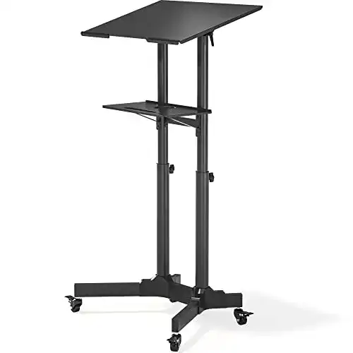Stehpult BONTEC Höhenverstellbar Laptoptisch mit Rollen