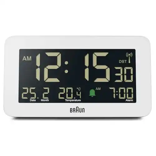 Braun-Funkwecker Braun, Datums-, Monats-, Temperaturanzeige