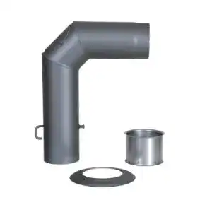 Ofenrohr Kamino-Flam Kamino Flam Winkelrohr-Set gussgrau
