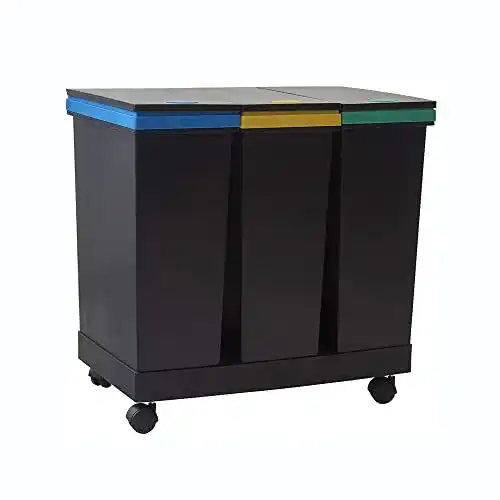 Mülleimer-Trennsystem smarty Ecobin Mülleimer auf Rollen 3x21L